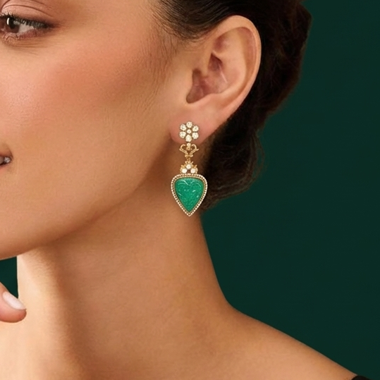 Zarmina Emerald Drop Earrings