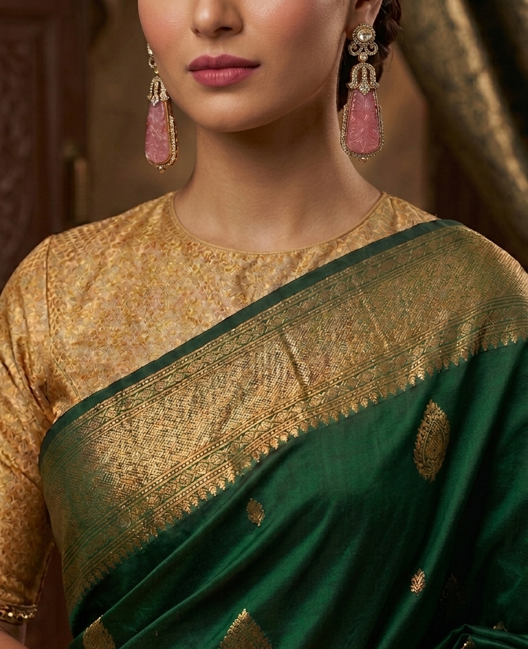 Traditional 925 silver earrings with pink carved gemstone drops and zircon detailing in a vintage-inspired design